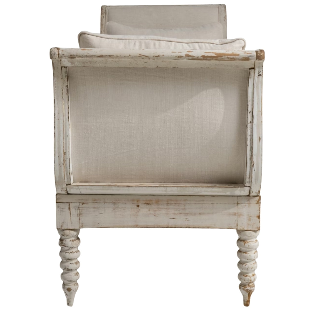 Vintage French Classic White Louis XVI Daybed, Circa 1870