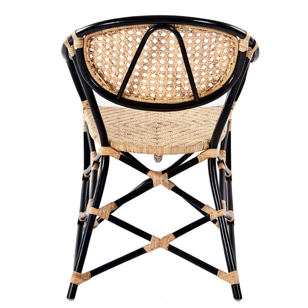 French Colonial Quay Rattan Cafe Chair, set of 2