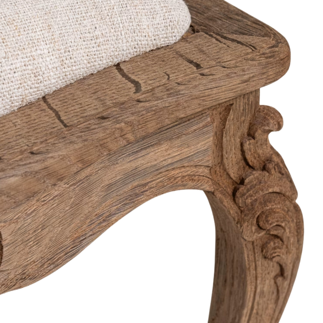 Vintage French Country Oak Dining Chairs – Set of 6, Circa 1870