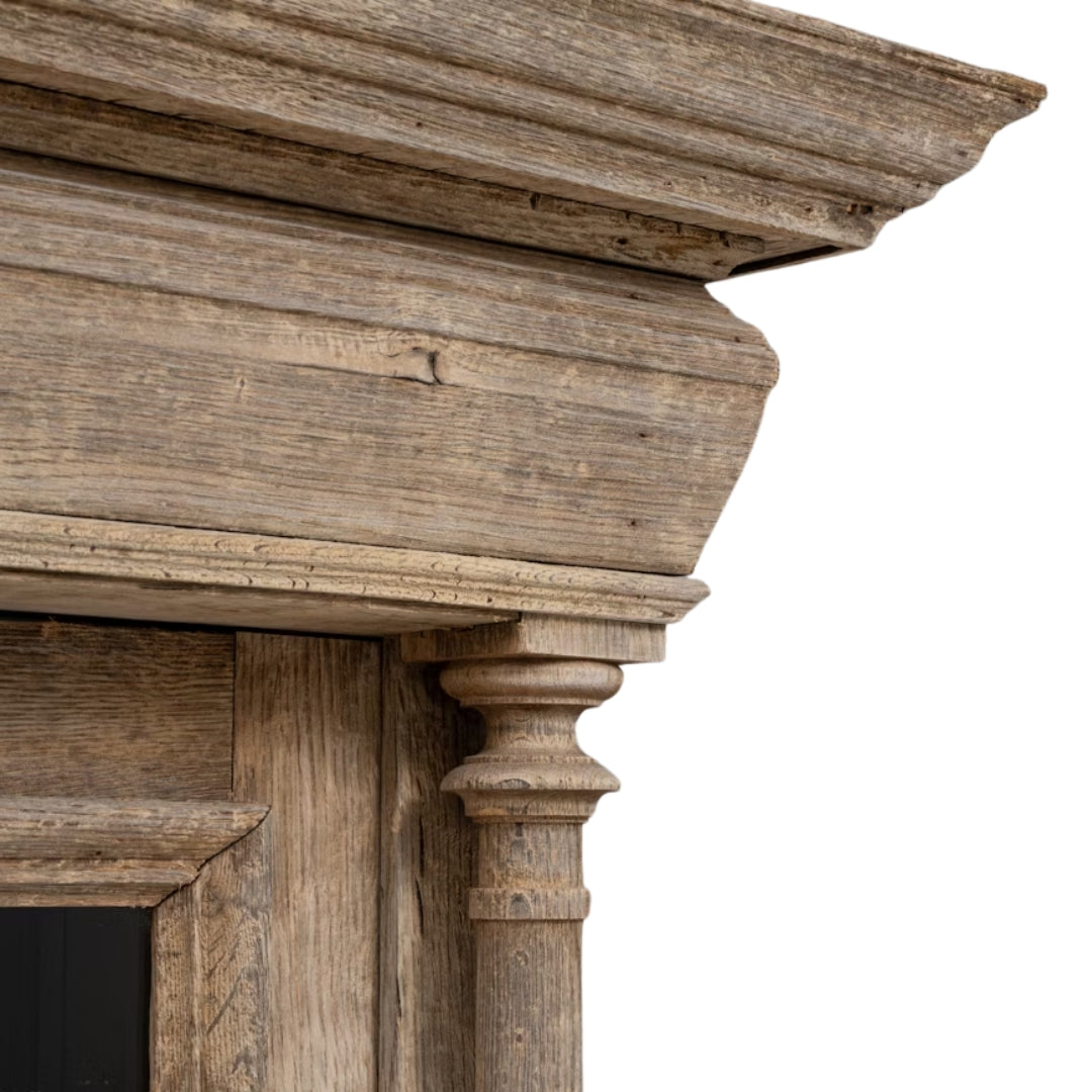 French Country Oak Vitrine Cabinet, Circa 1840
