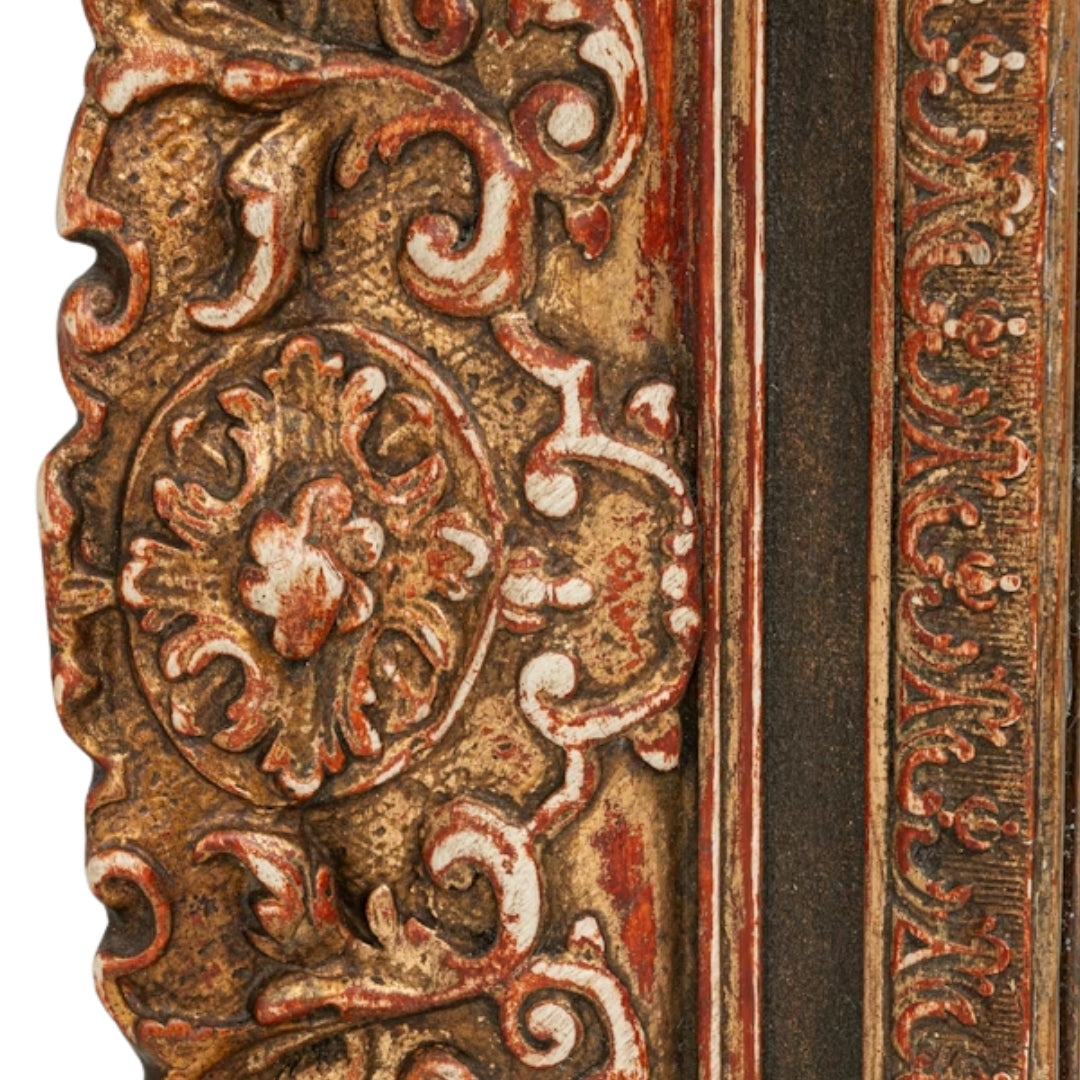 Renaissance Ornate Gold French Antique Mirror, Circa 1880