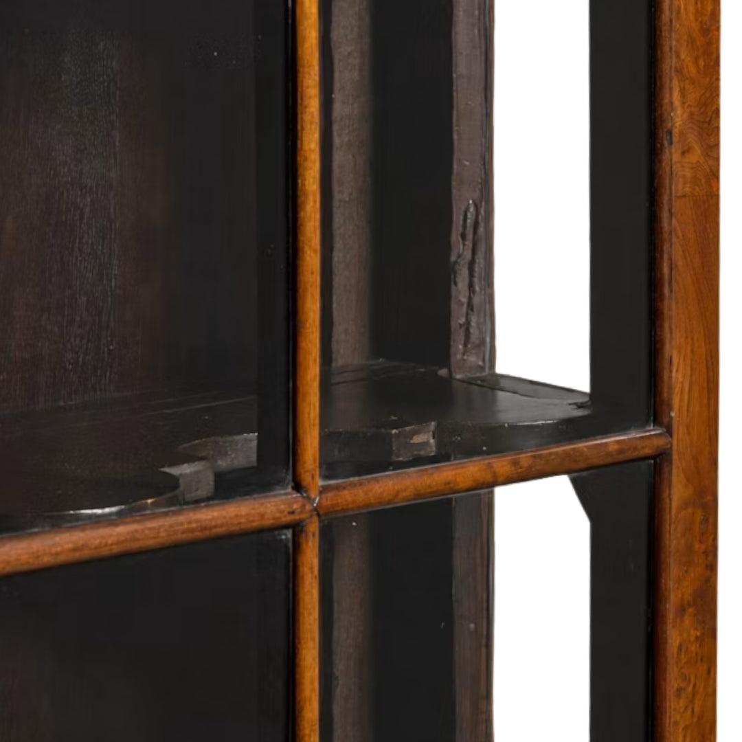 Antique Baroque Burl Wood Display Cabinet, Circa 1850