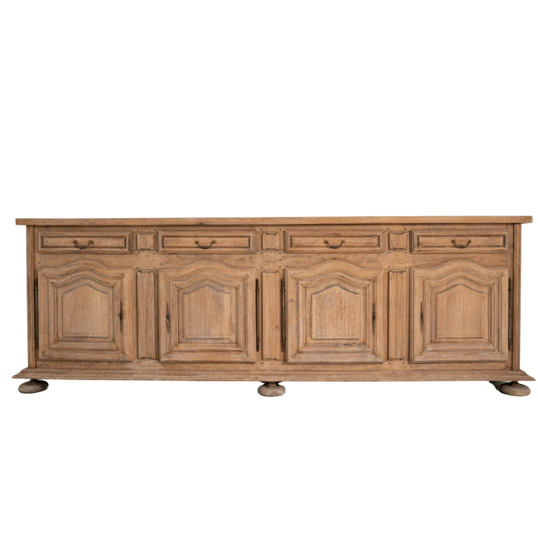 Extra Long French Provincial Oak Sideboard