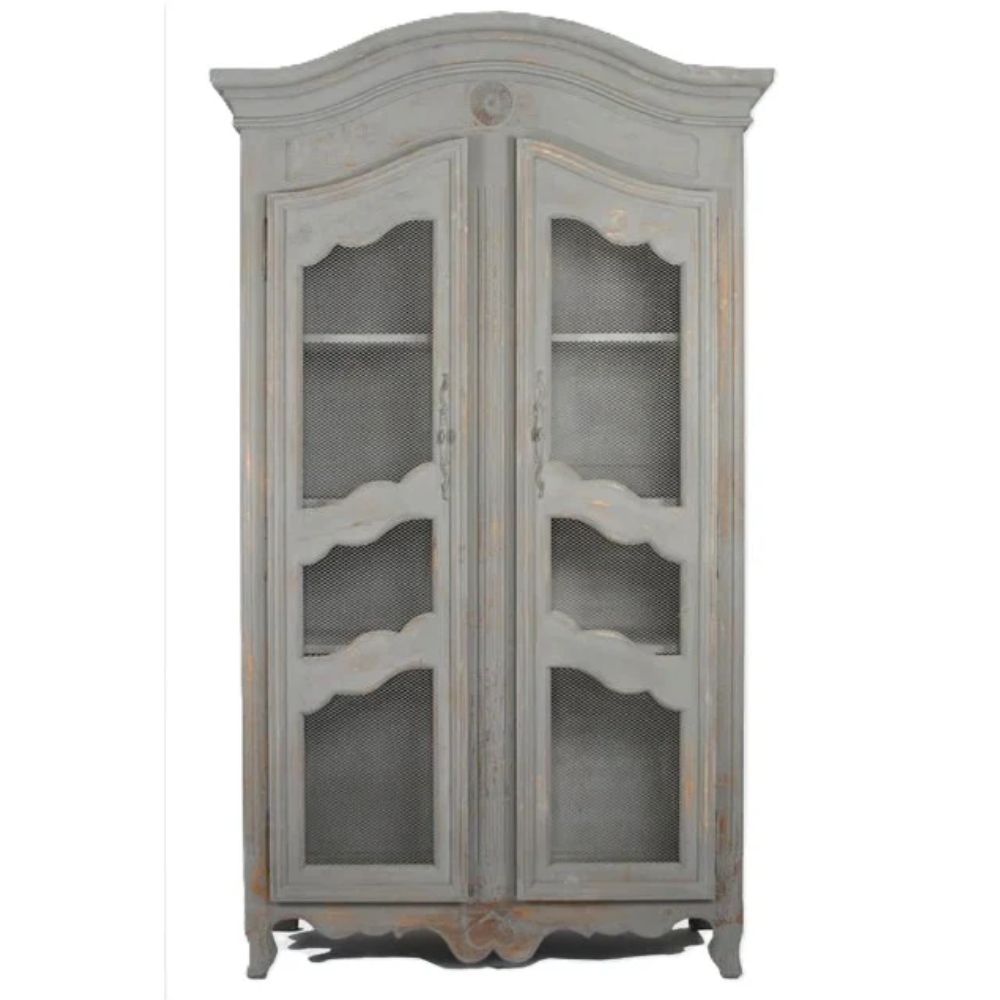 French Blue Arched Cabinet