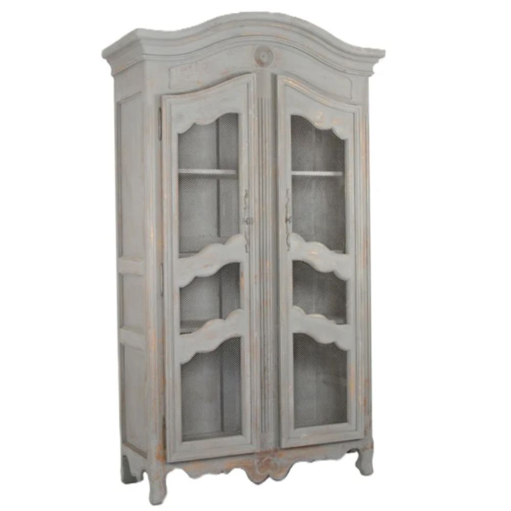 French Blue Arched Cabinet