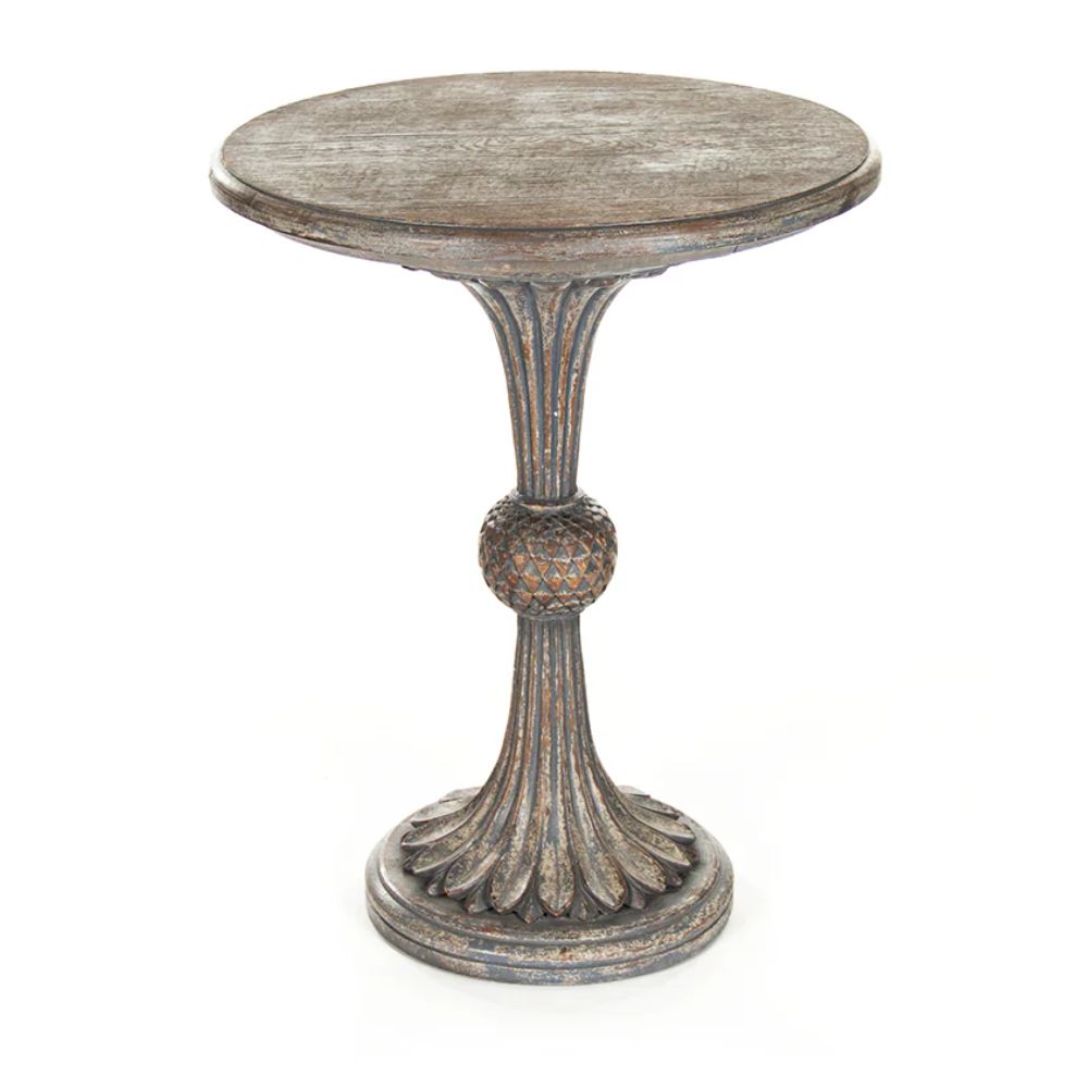 French Blue Gray Fabiola Side Table