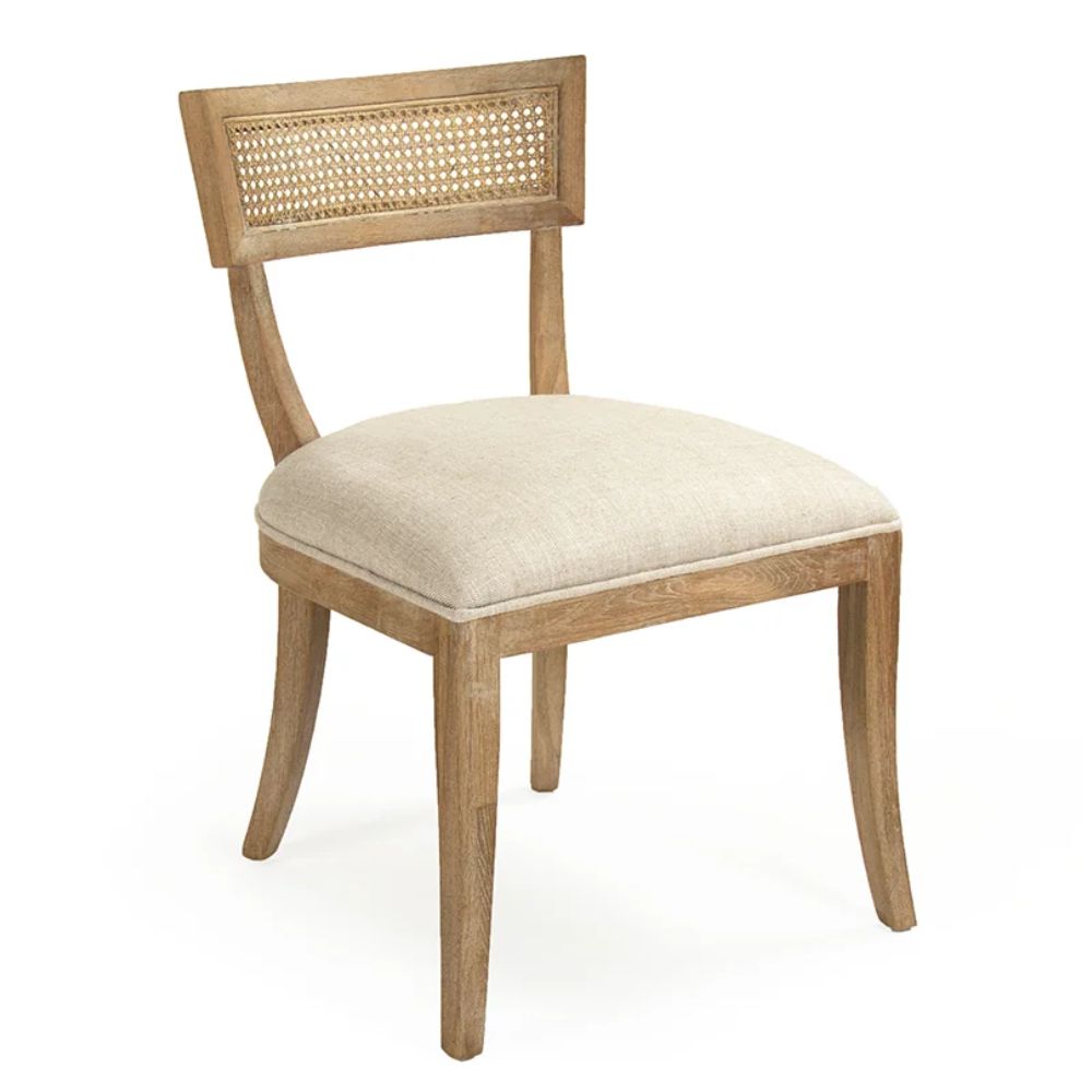 French Provincial Cane Curved Back Chair