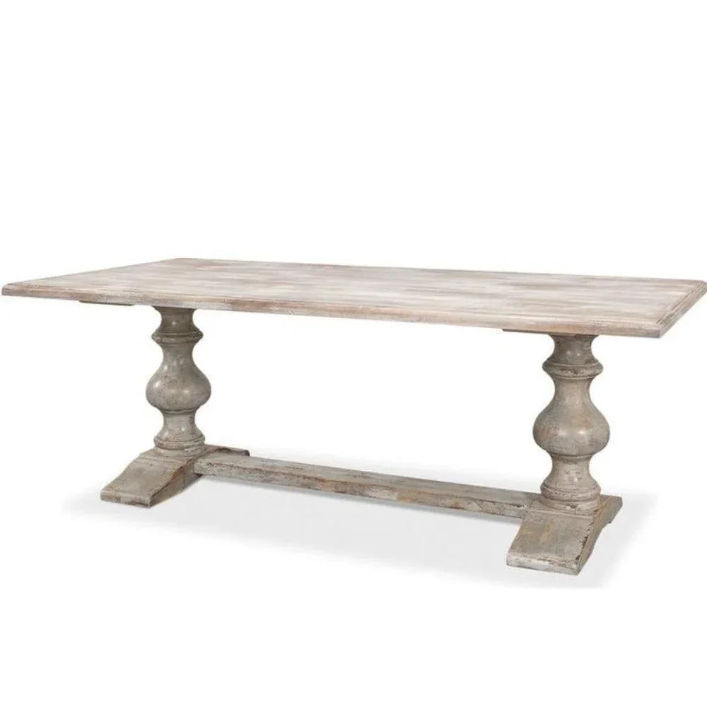 French Pinot Bianco Trestle Dining Table
