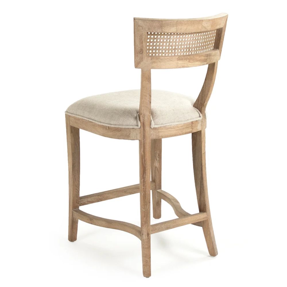 French Provincial Cane Curved Back Stool