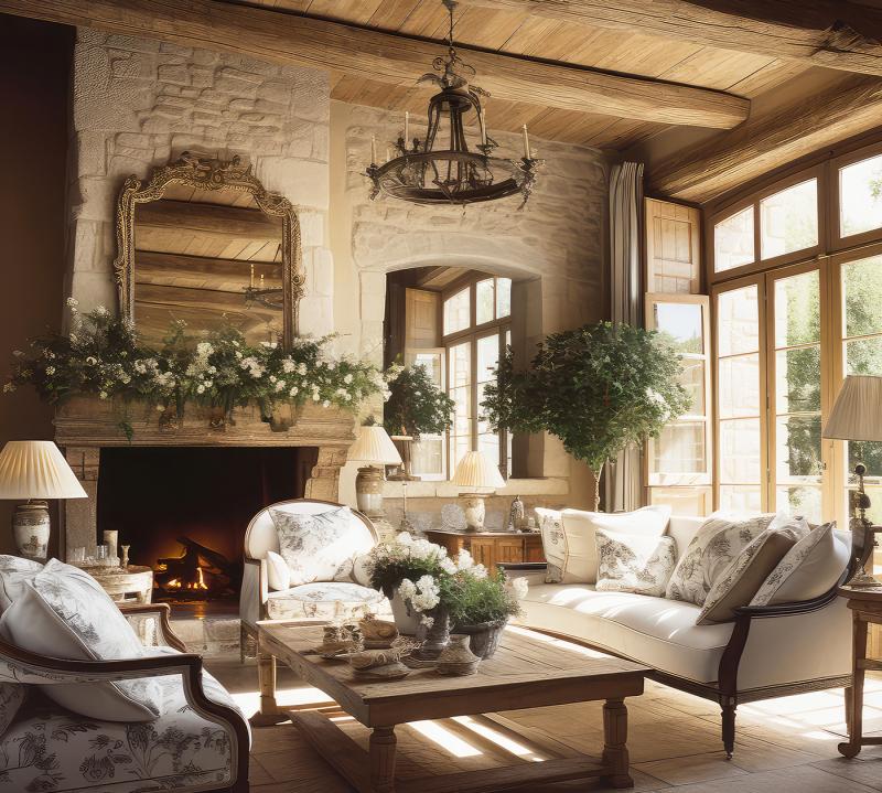Custom Order: French Country Living Room (Vick - 50% Final)