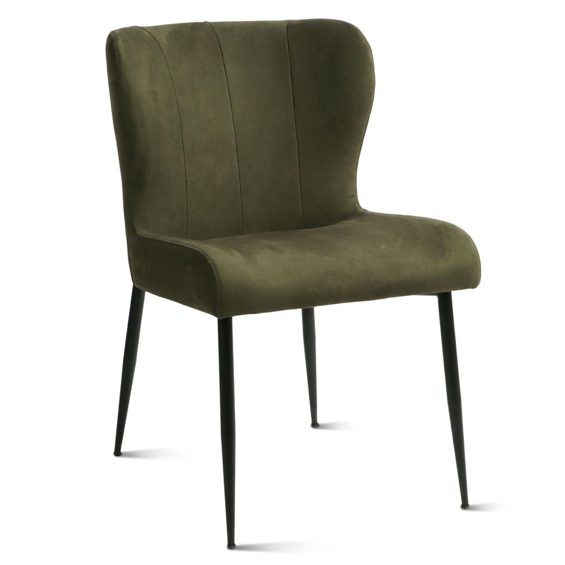 Chic Green Suede Dining Chair - Set of 2