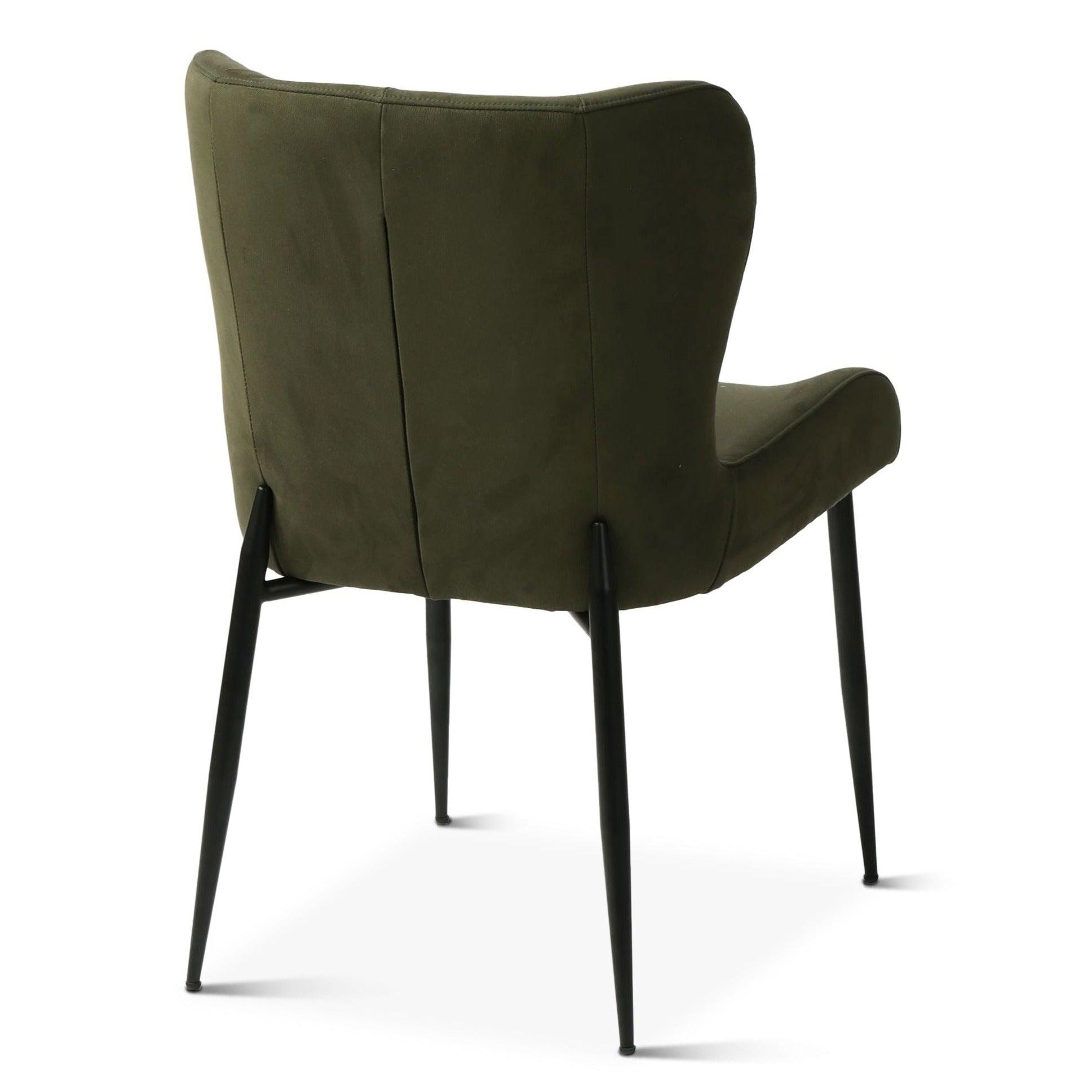Chic Green Suede Dining Chair - Set of 2