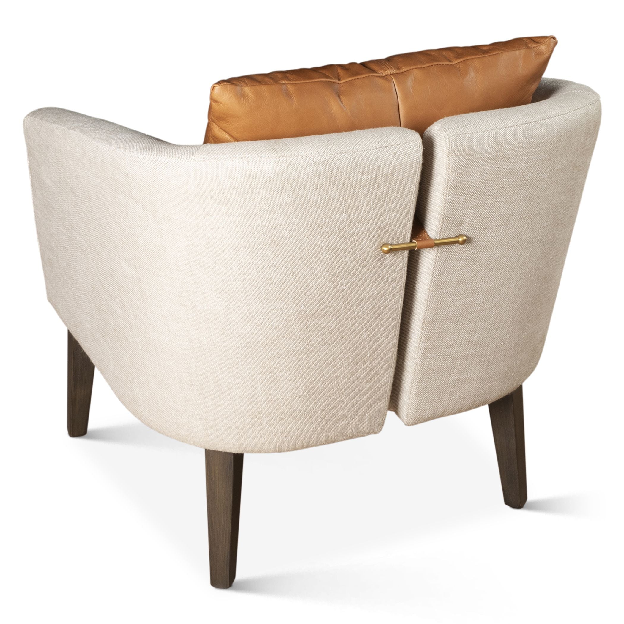Midcentury Two-Tone Barrel Accent Chair