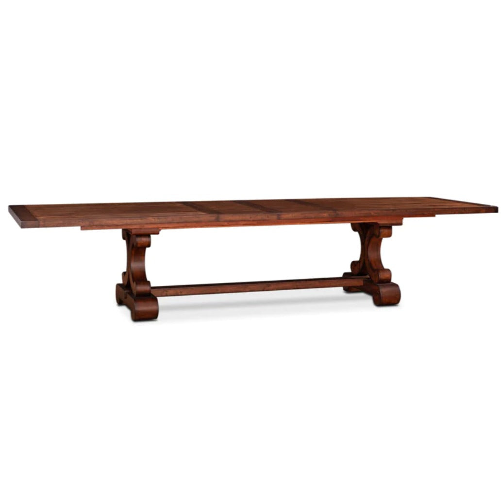 Extra Long French Country Scroll Extension Dining Table