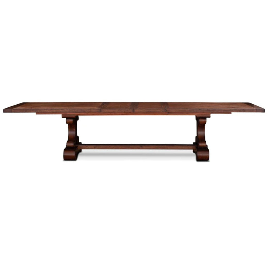 Extra Long French Country Scroll Extension Dining Table