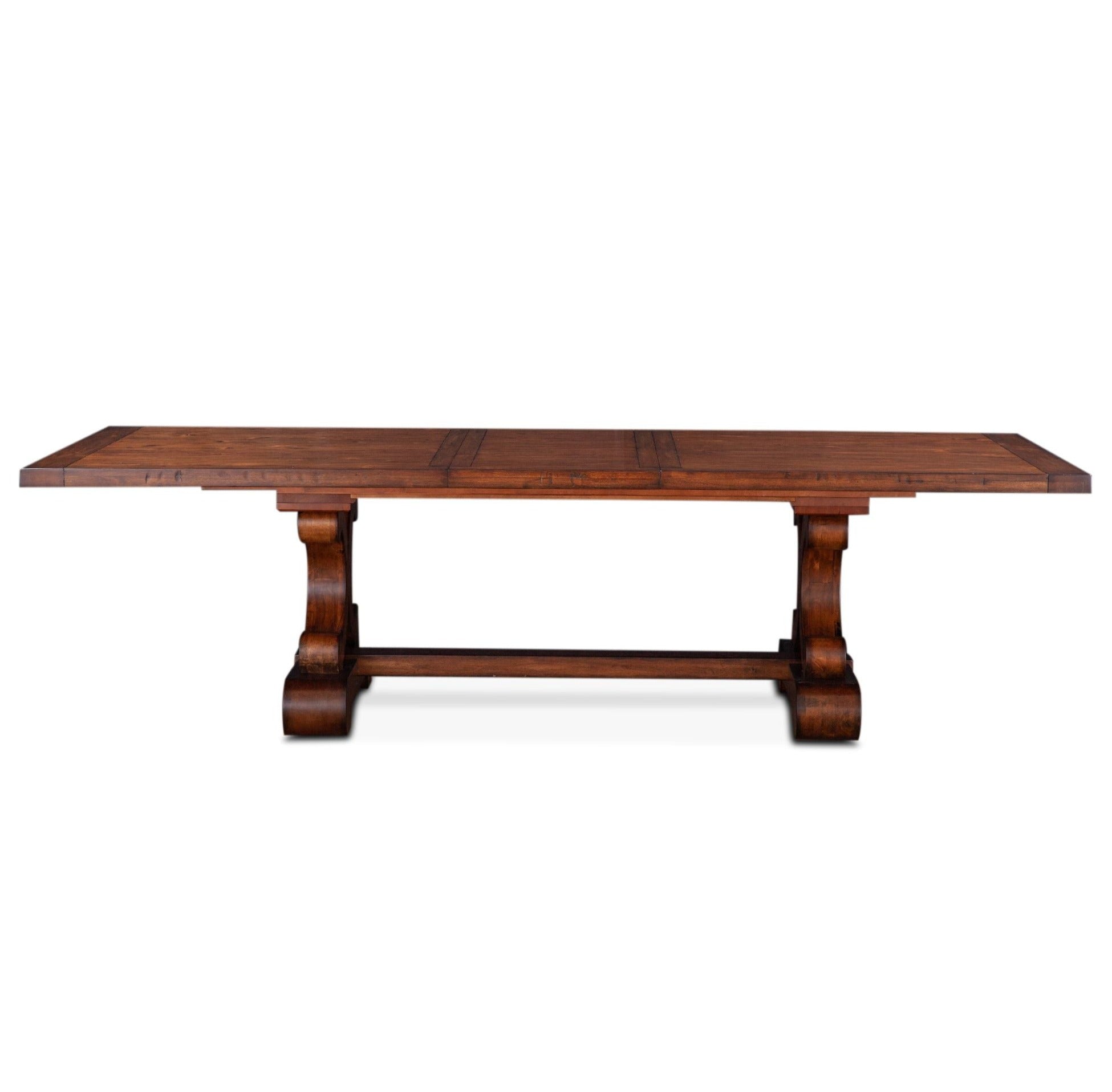 French Country Scroll Extension Dining Table