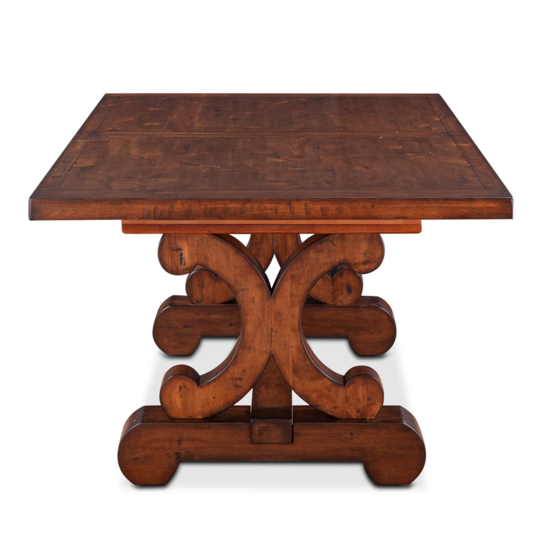 French Country Scroll Extension Dining Table