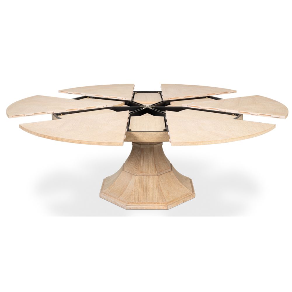 Bleached Oak Giselle Jupe Dining Table