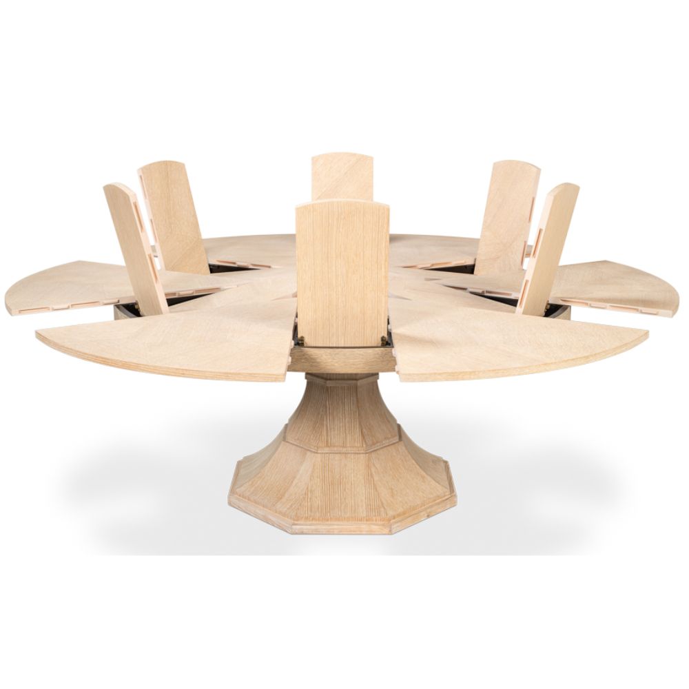 Bleached Oak Giselle Jupe Dining Table