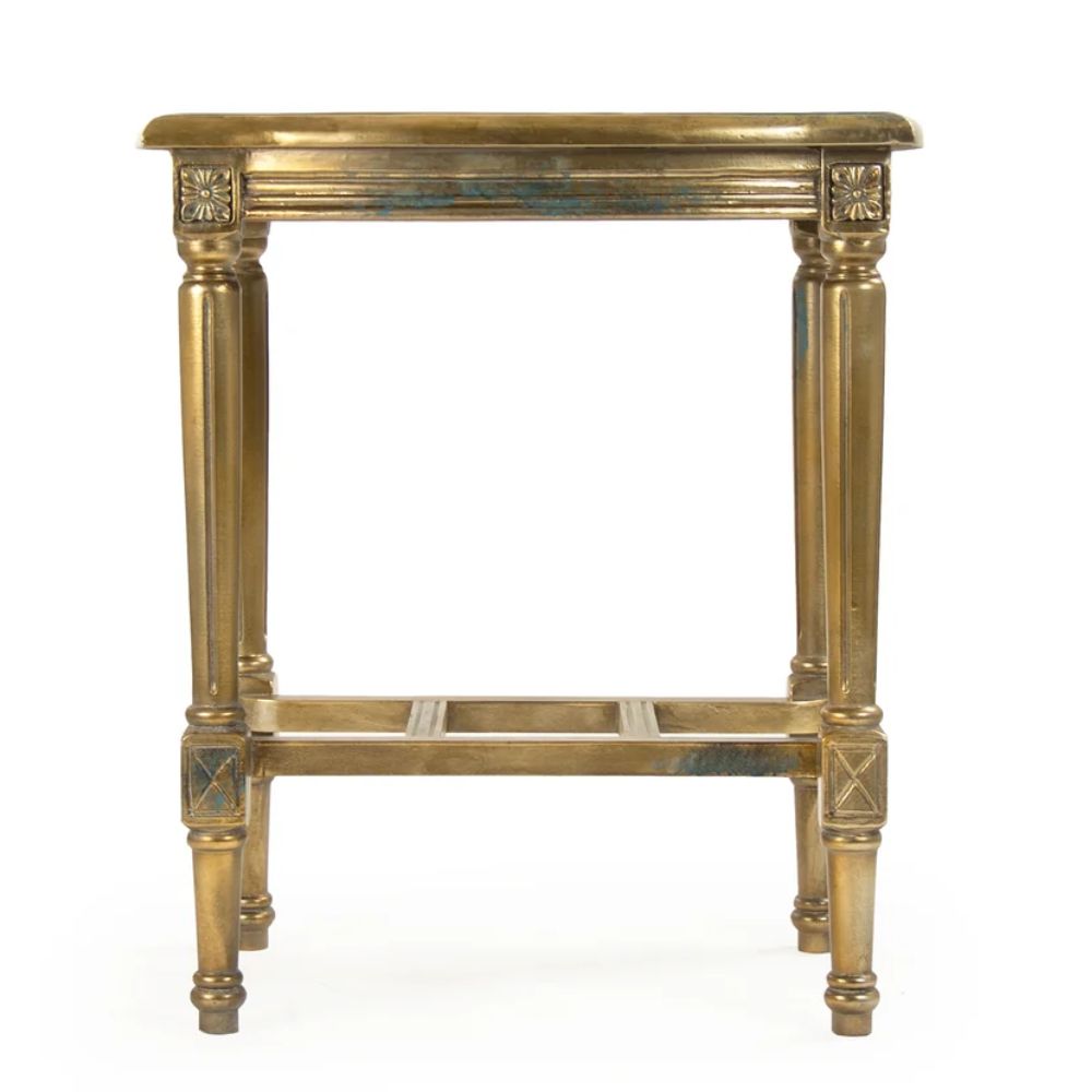 Golden Louis Medallion End Table