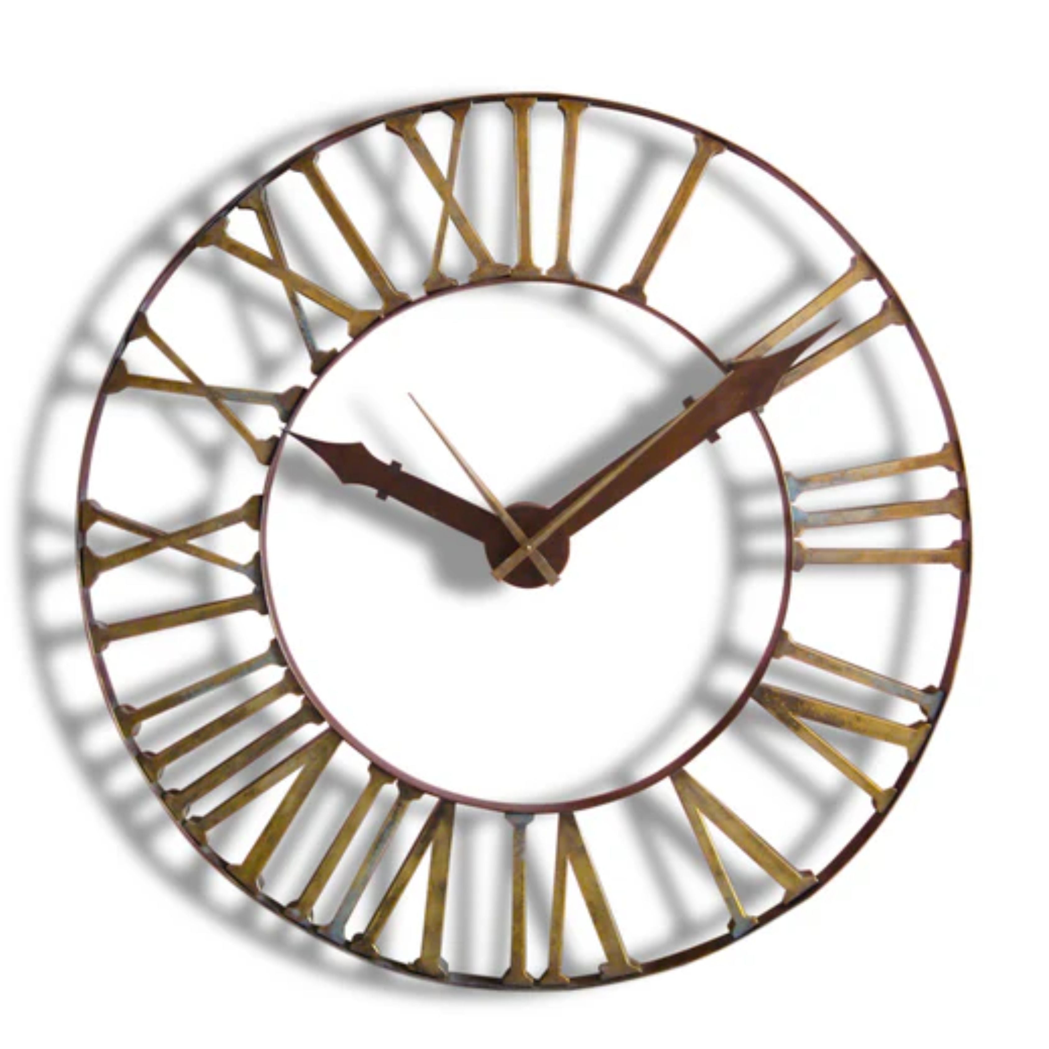 Grand Antique Iron Roman Wall Clock - 60-inch Wide
