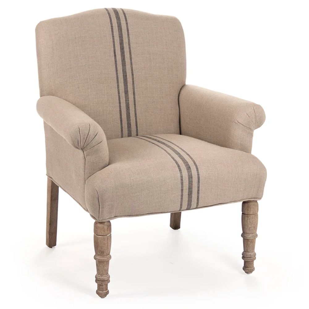 Gunny Sack Striped Club Chair