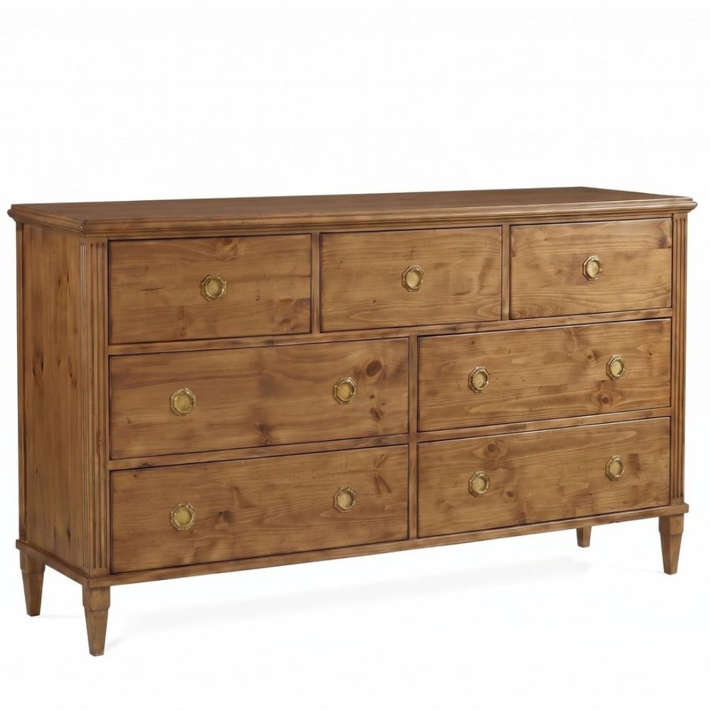 Old Pine Heirloom Seven Drawer Dresser