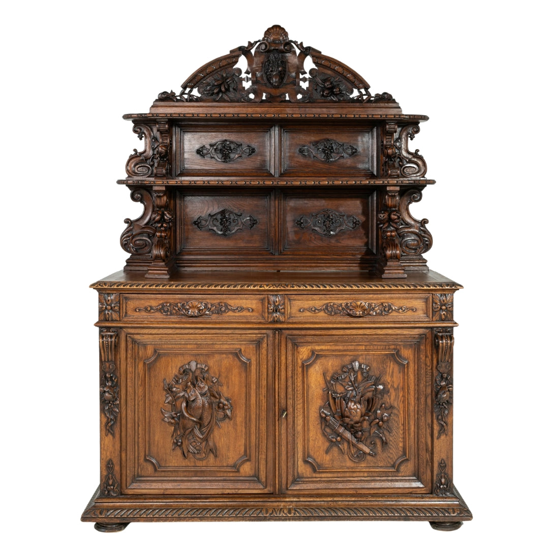 Henri II French Vaisselier Hutch Cabinet, Circa 1880