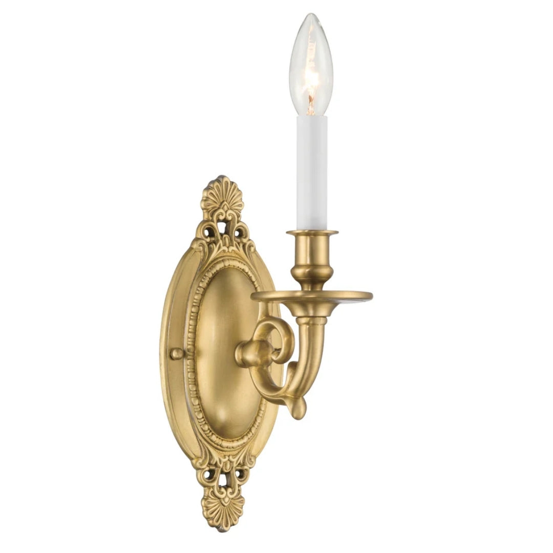 Heritage Brass Candle Wall Sconce