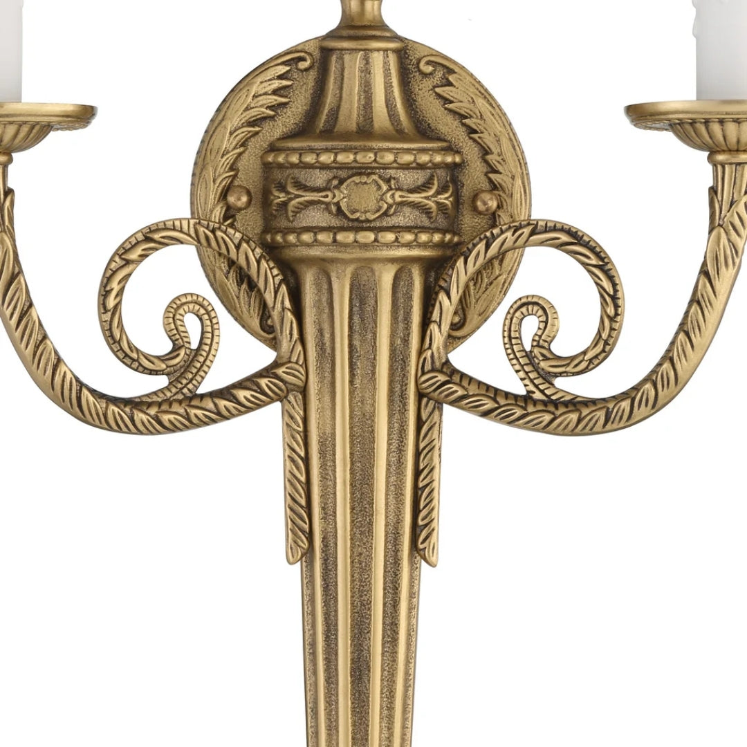 Heritage Brass Two Arm Candle Wall Sconce