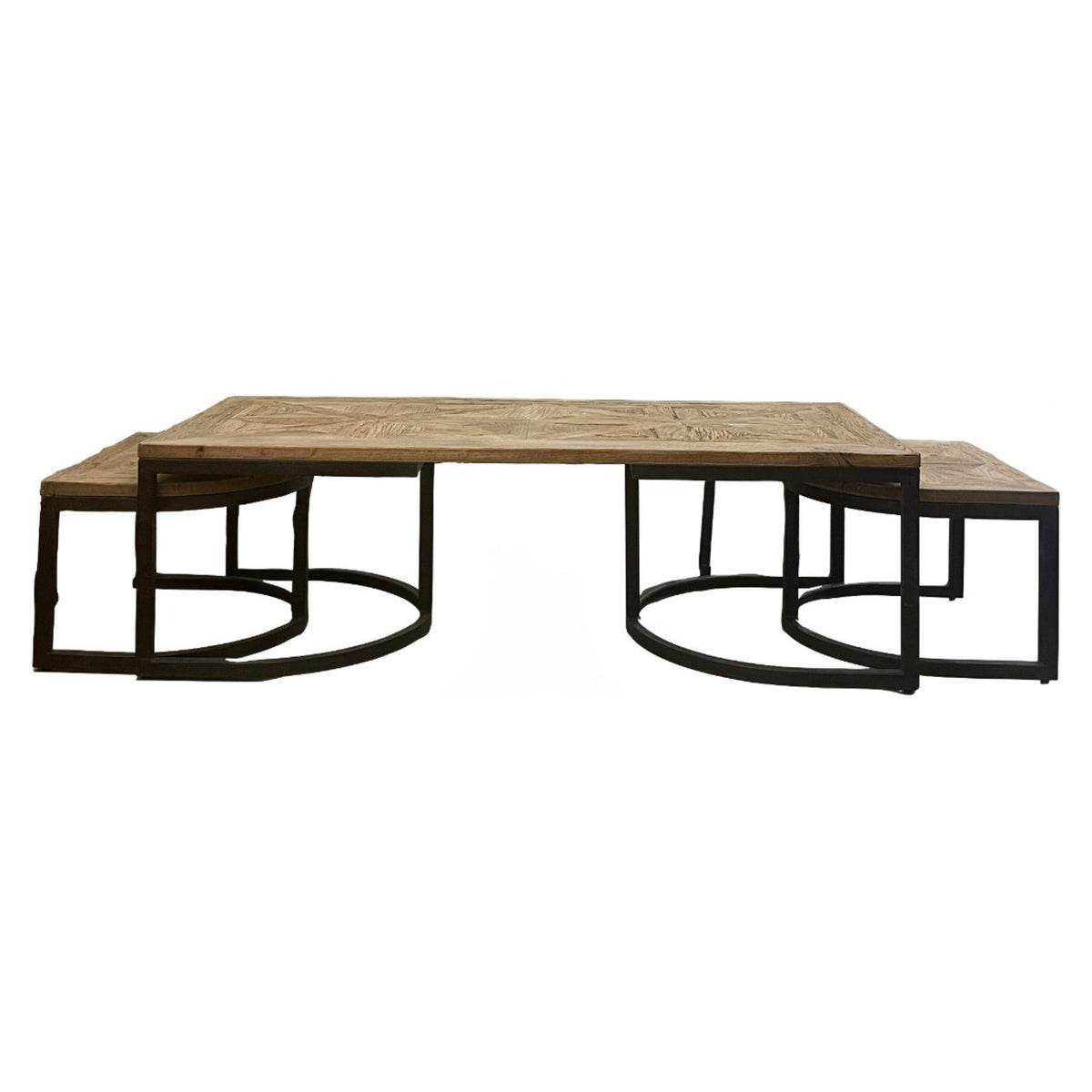 Hudson Reclaimed Oak Coffee Tables Set