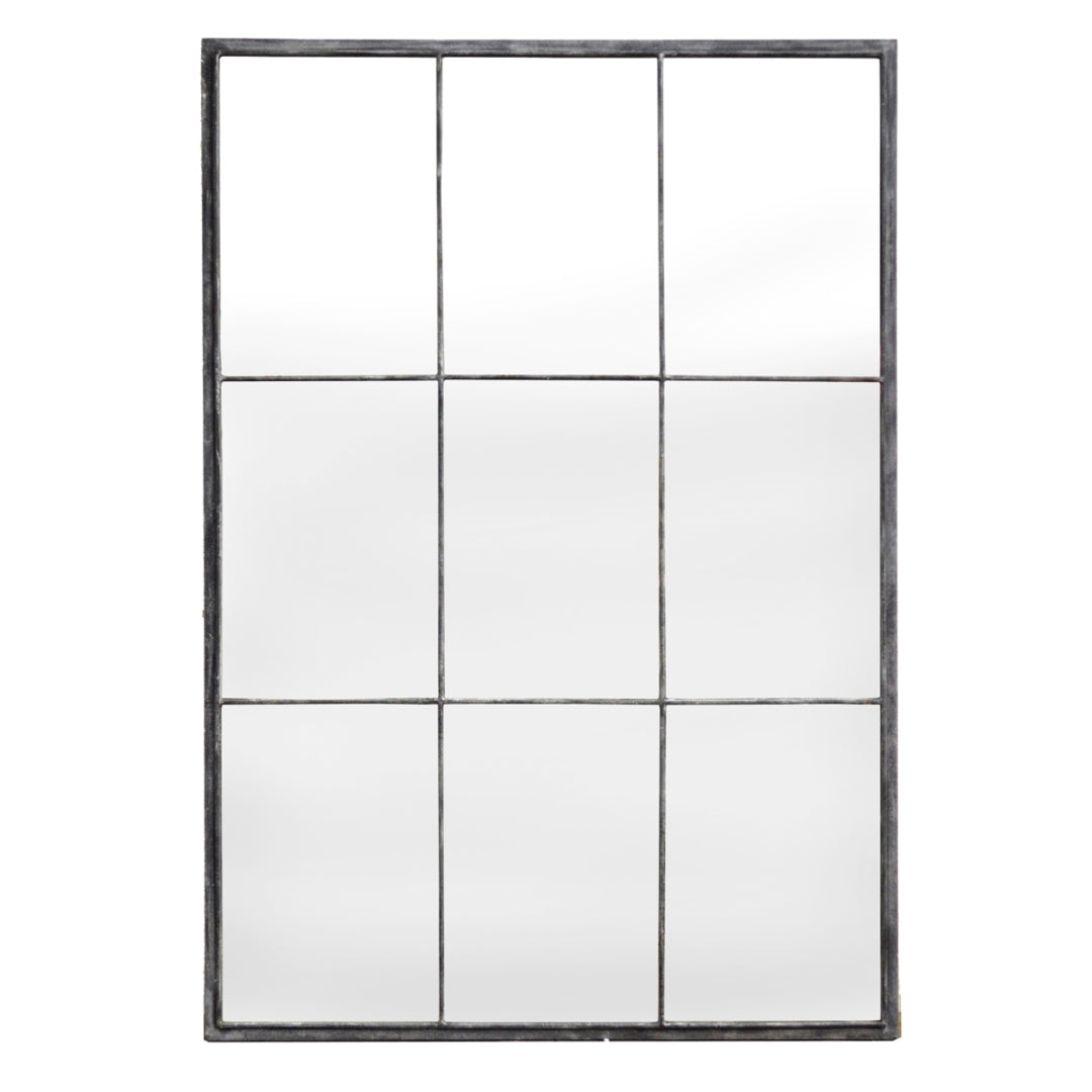 Industrial Iron Frame Wall Mirror