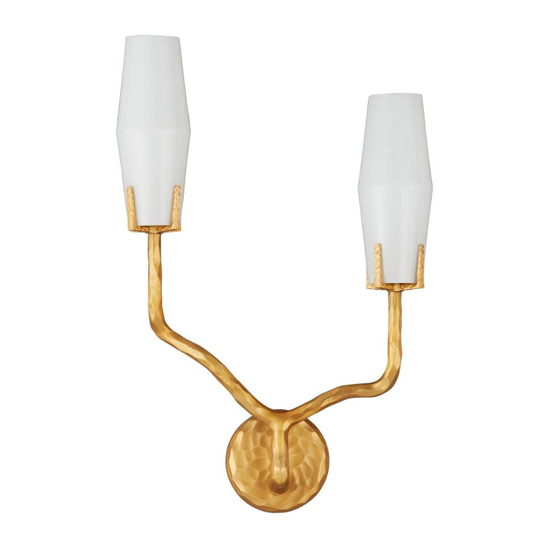 Sculptural Prong Gold Sconce