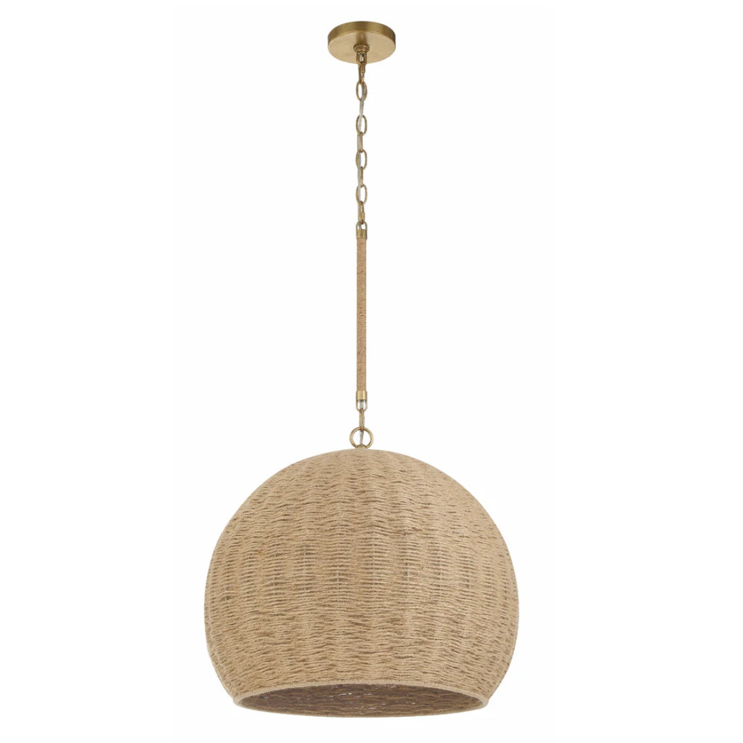 Natural Jute Dome Pendant