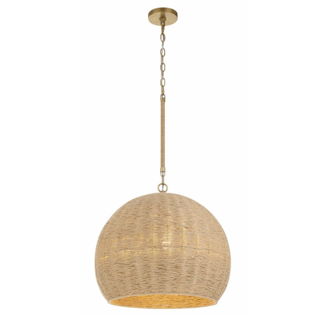 Natural Jute Dome Pendant