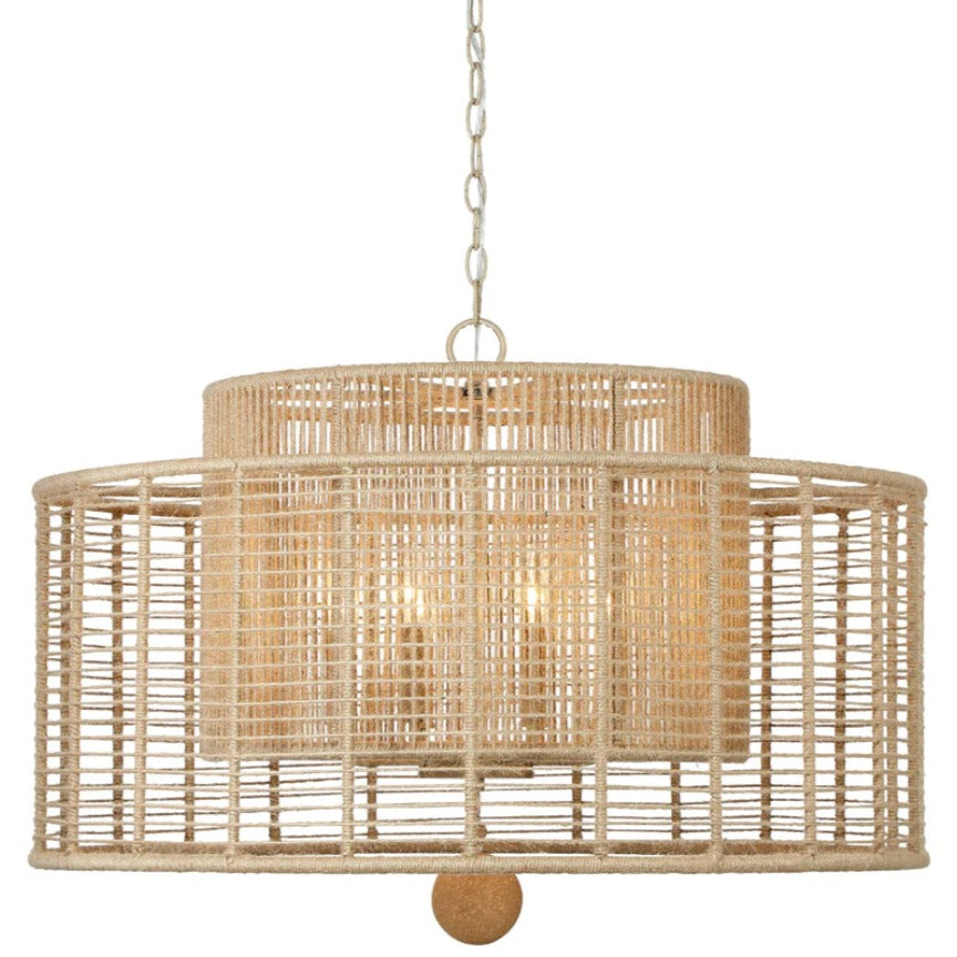 Natural Jute Tiered Chandelier