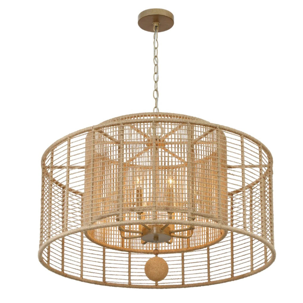 Natural Jute Tiered Chandelier