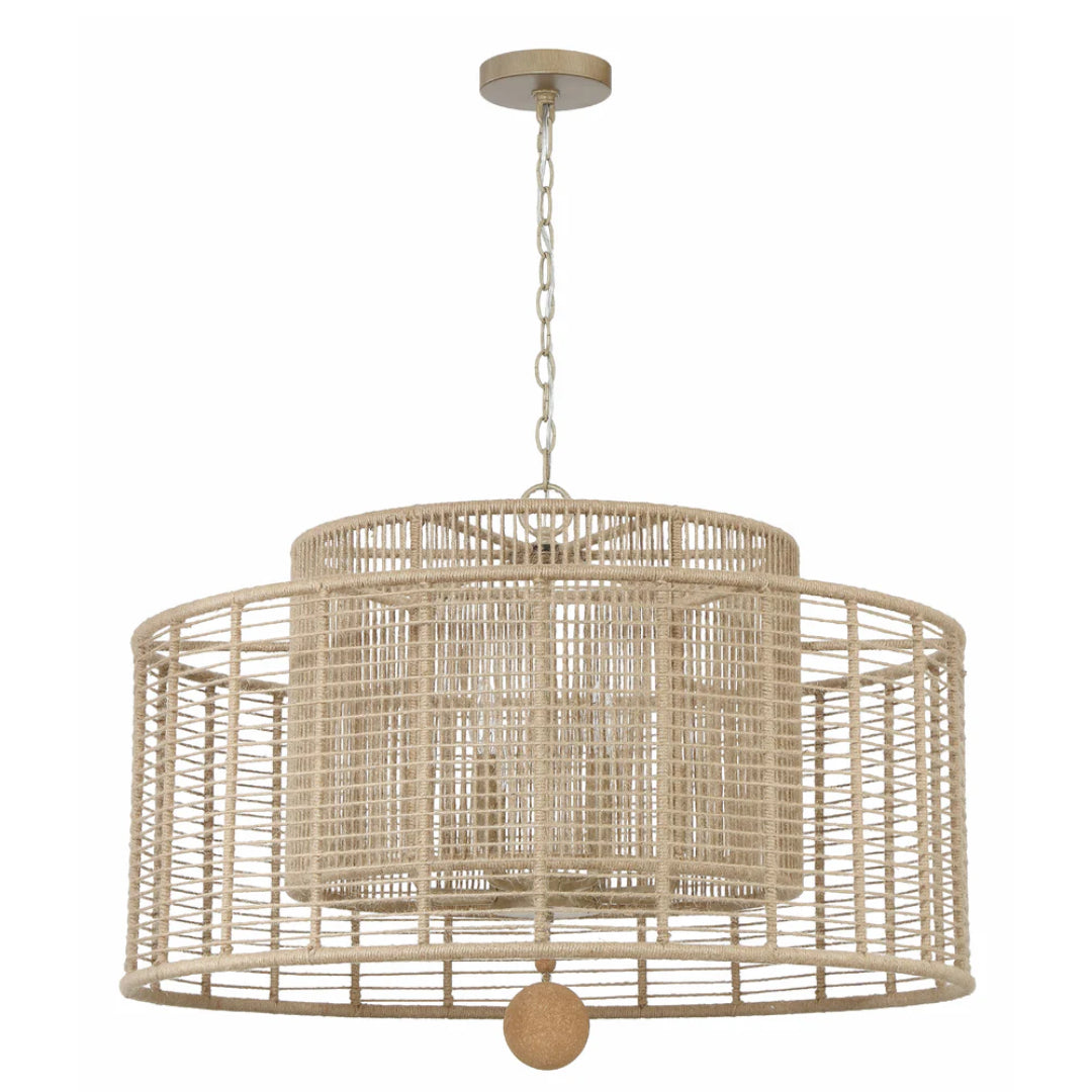 Natural Jute Tiered Chandelier