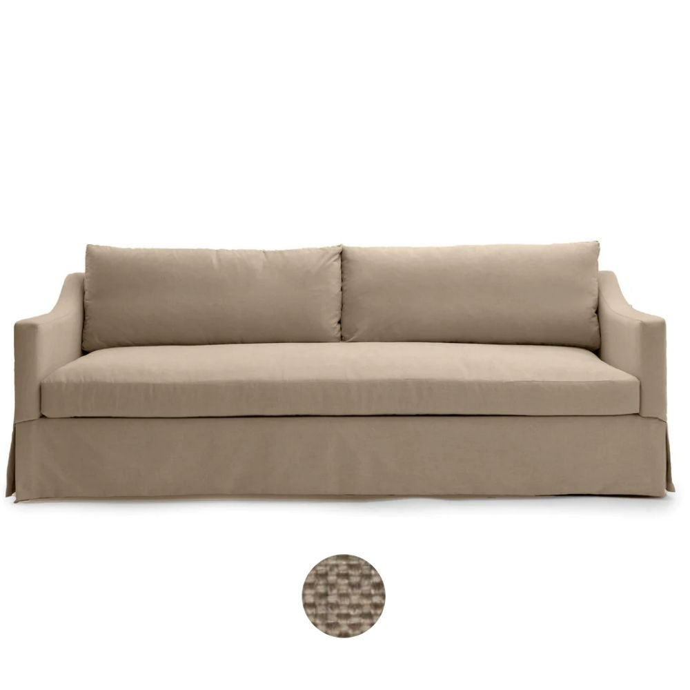 Plus White Blanco Skirted Sofa