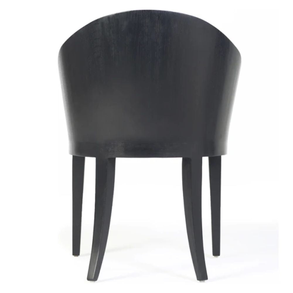Laurent Black Oak Curved Arm Chair