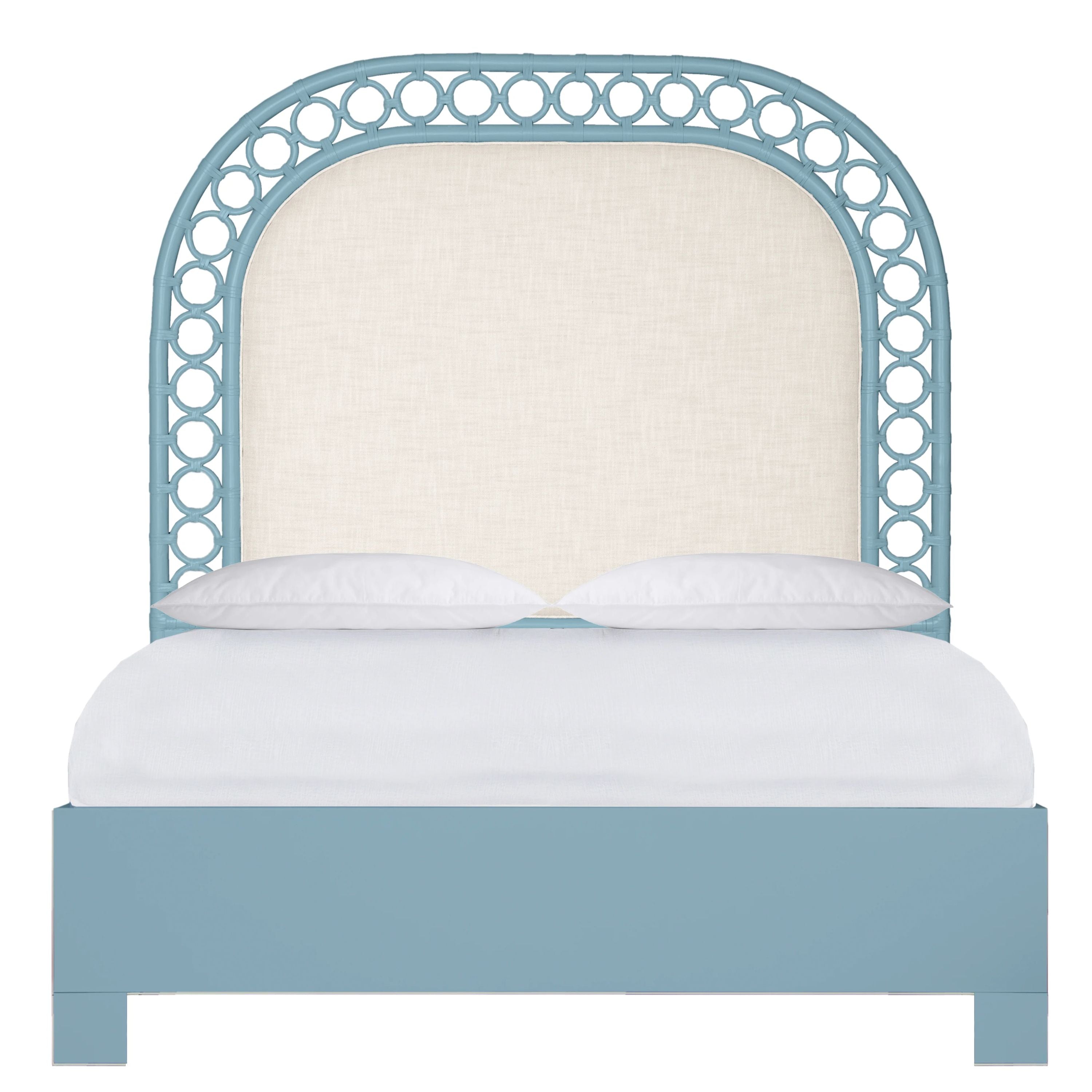 Solana Rattan and Wood Arched Bed