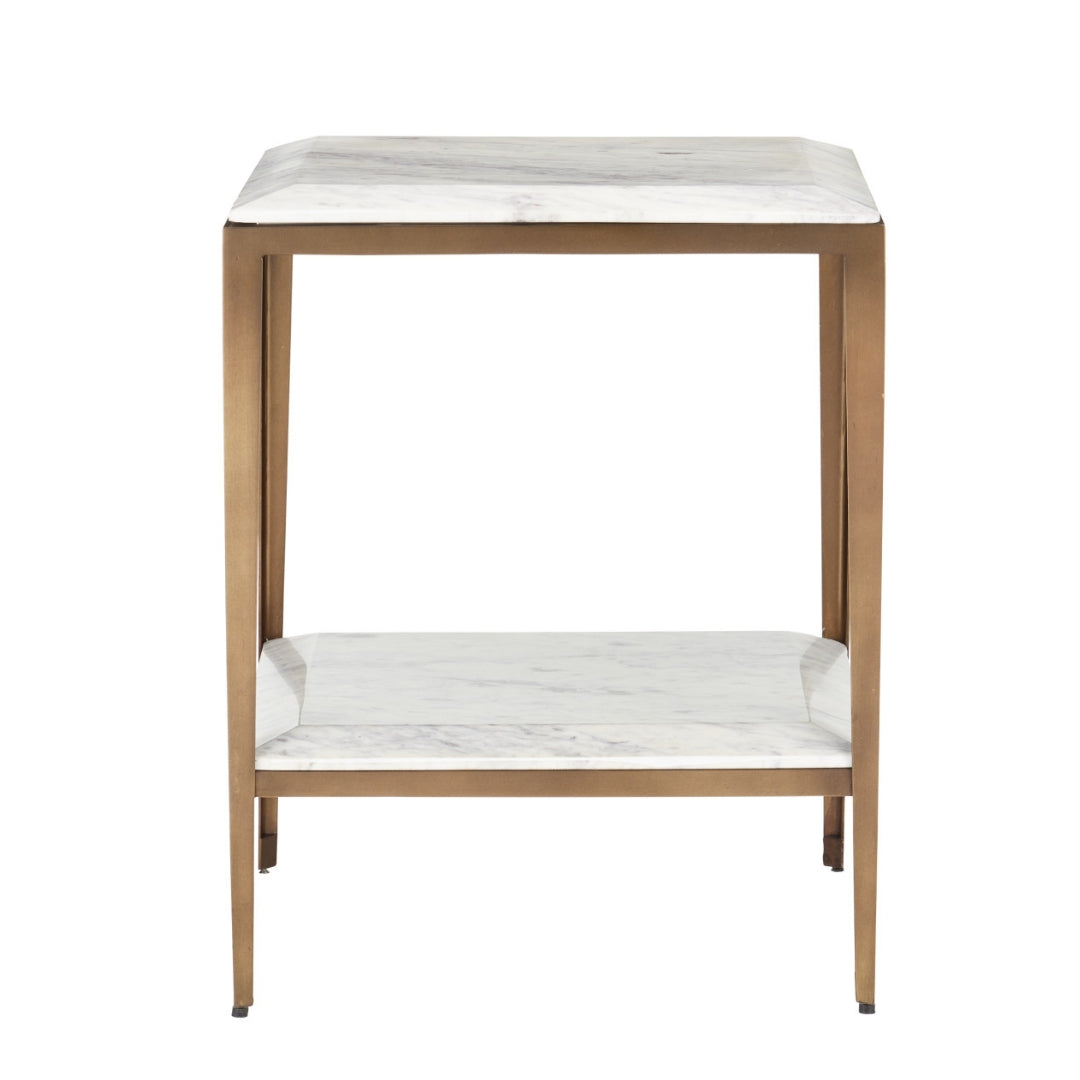 Lilac Marble Brass Table