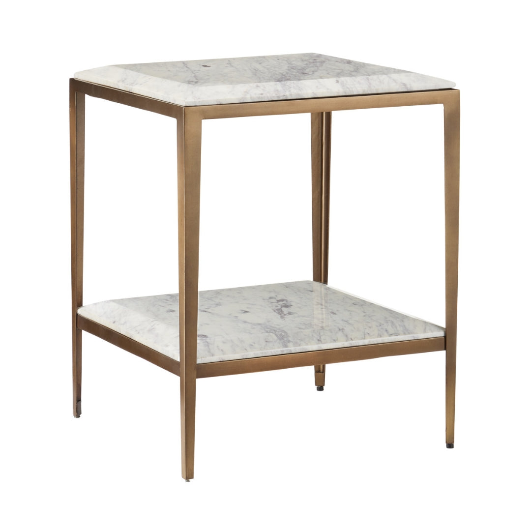 Lilac Marble Brass Table