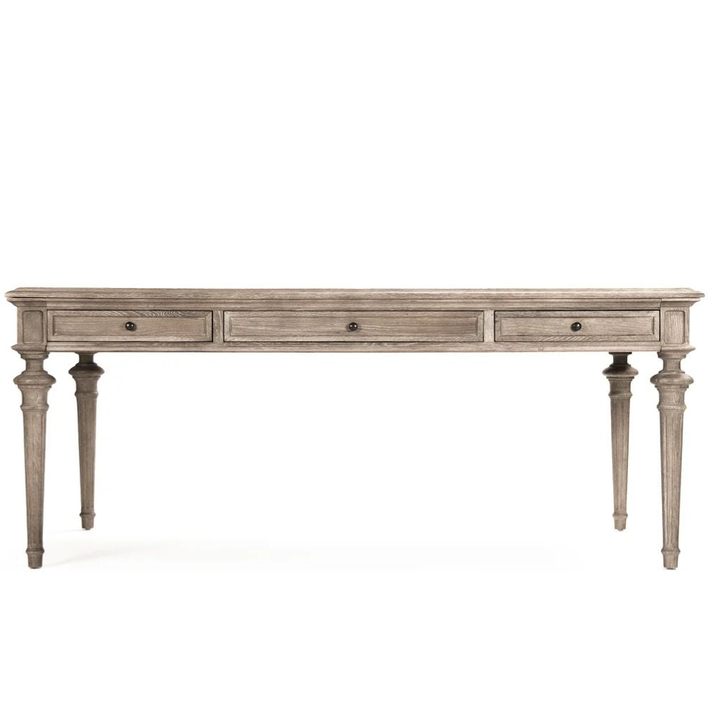 Limed Oak Louis Dining Table with Drawers