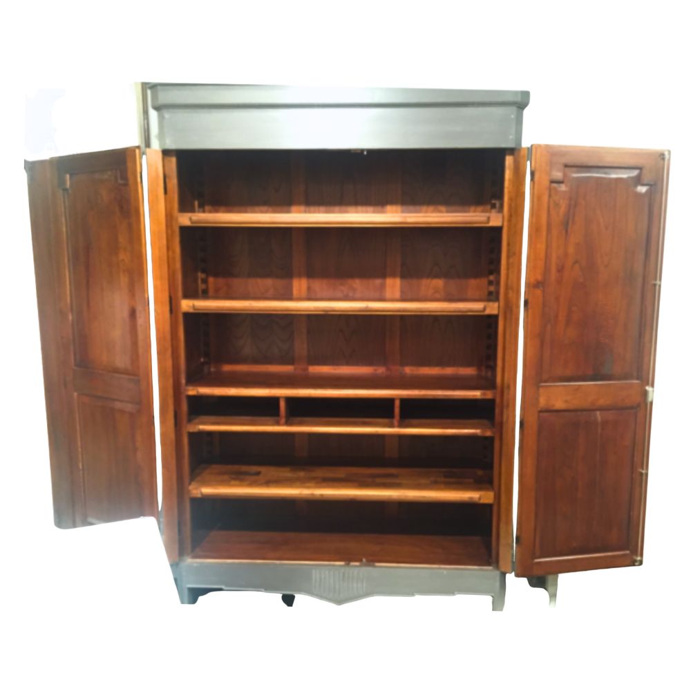 Regal French Carved Panel Armoire