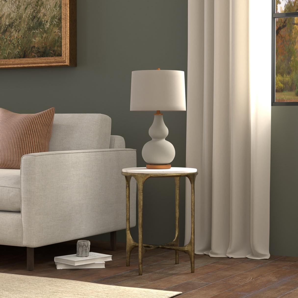 Martini White Marble Accent Table