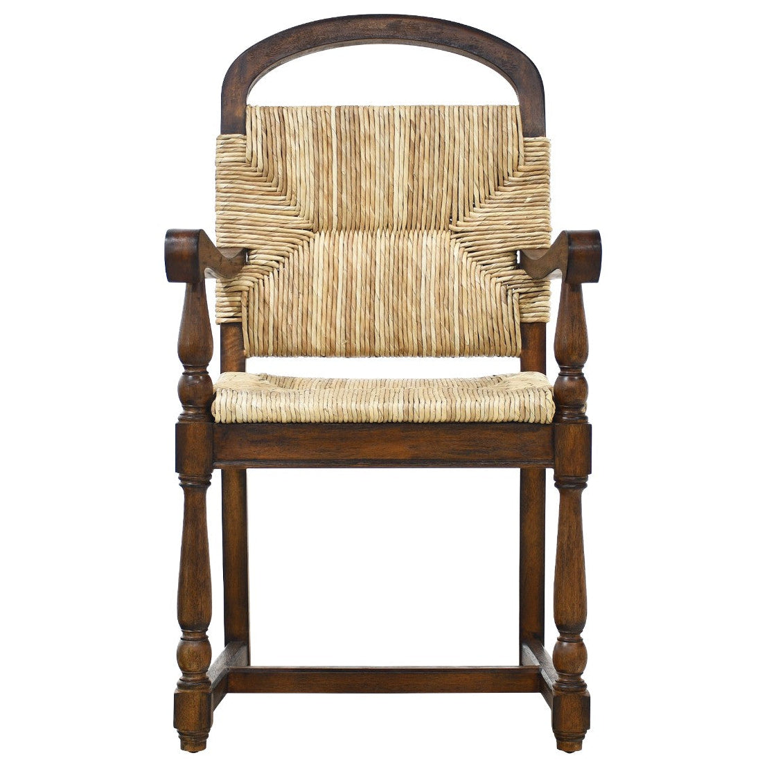 Marceau Woven Mango Wood Dining Arm Chair