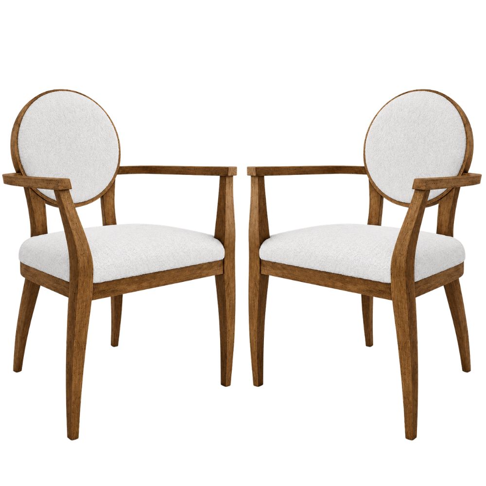Mid Century Modern Round Back Dining Armchair