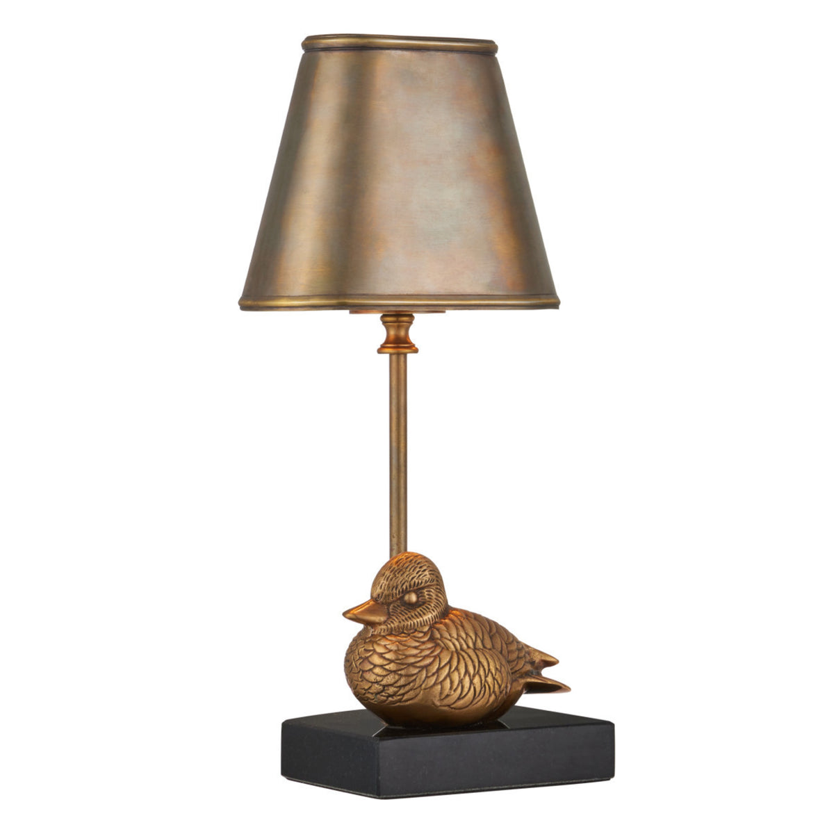 Migratory Duck Cordless Brass Table Lamp