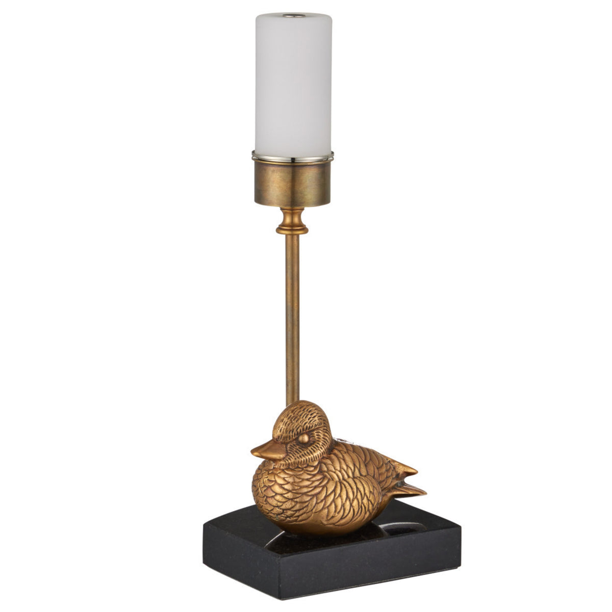 Migratory Duck Cordless Brass Table Lamp